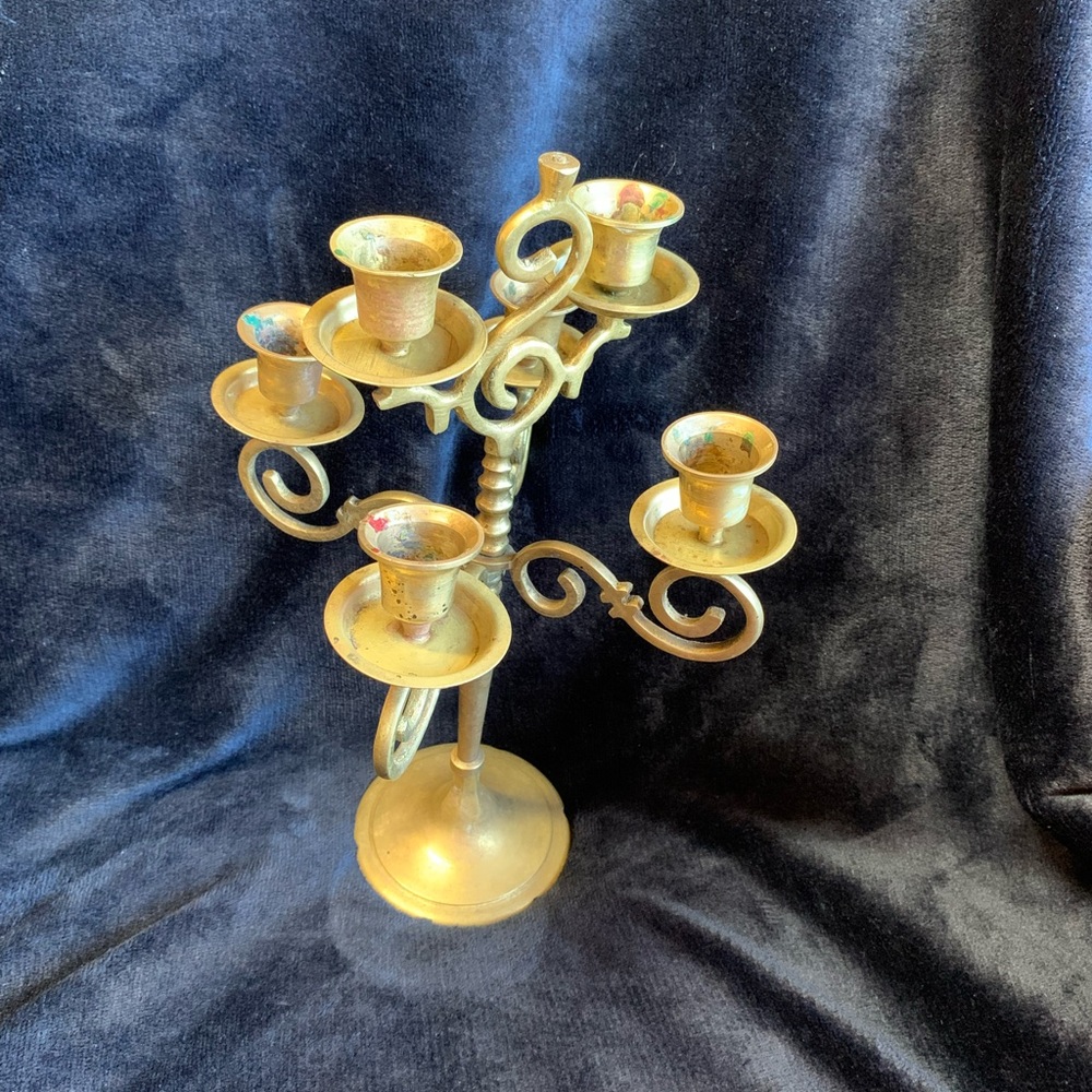 Brass candelabra